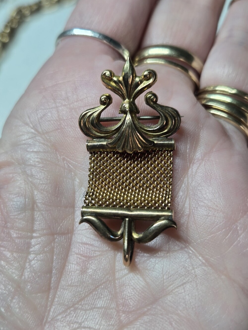 Victorian Gold Filled Watch Chain Pin